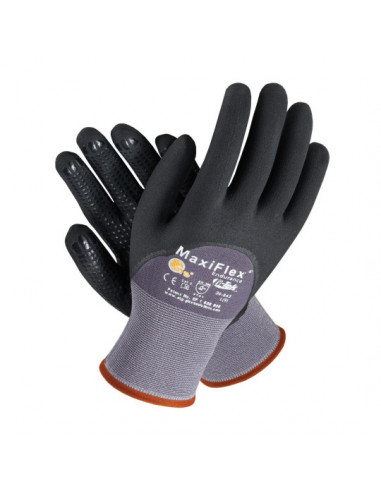 Paire de gants MAXIFLEX 34-845 - Enduction paume, doigts et 3/4 dos + picots